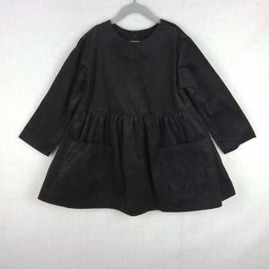 LeLe Kids Size 5 Cotton‎ Corduroy Long Sleeve Dress In Brown